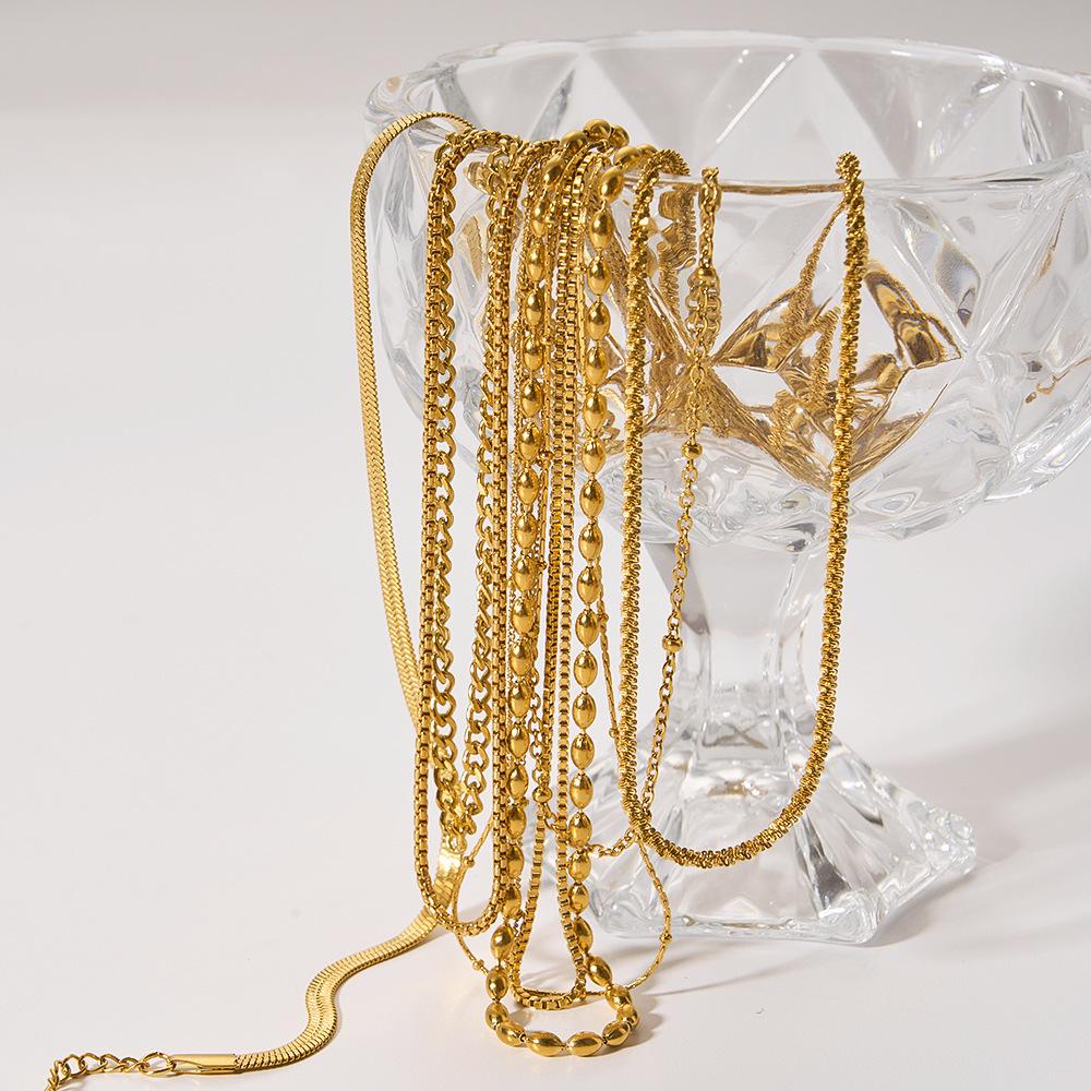 304 Stainless Steel Bracelet Jewelry Chain Cuban Chain Lip Chain Personalized DIY Accessories Jewelry Accessories Bracelet Chain
