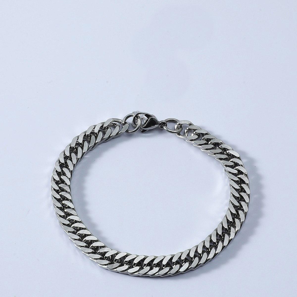 Cuban Chain Necklace Hip Hop Titanium Steel Non-Fading High Street Thick Chain Jewelry Cross-Border Accessories New One-Piece Delivery