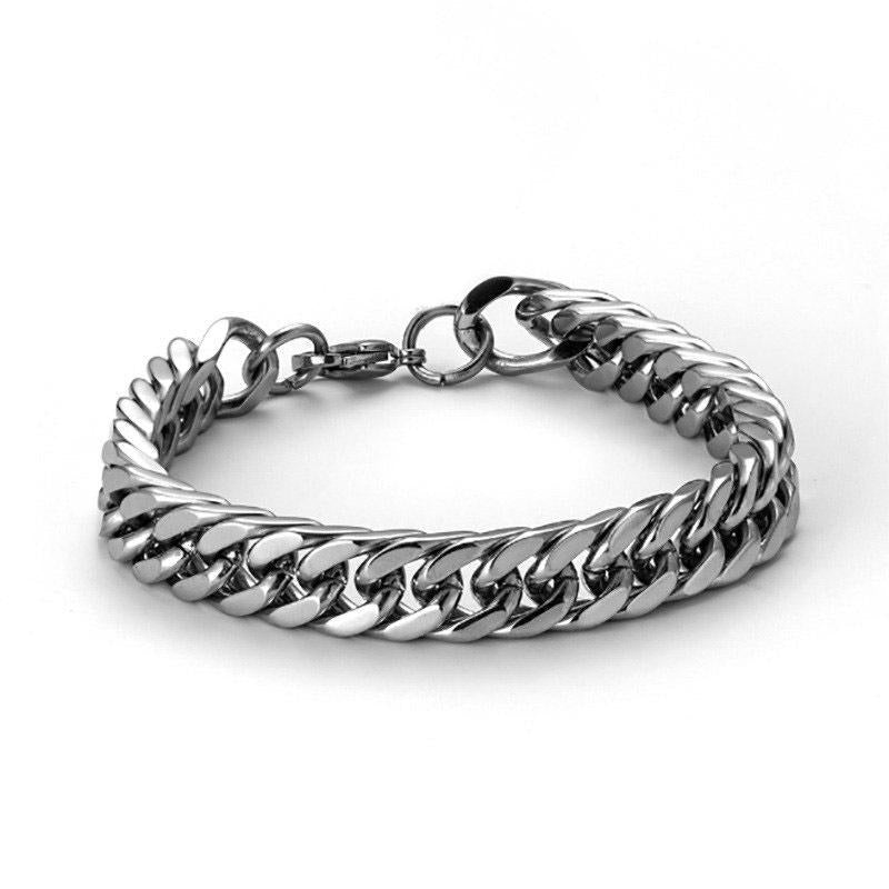 Cuban Chain Necklace Hip Hop Titanium Steel Non-Fading High Street Thick Chain Jewelry Cross-Border Accessories New One-Piece Delivery