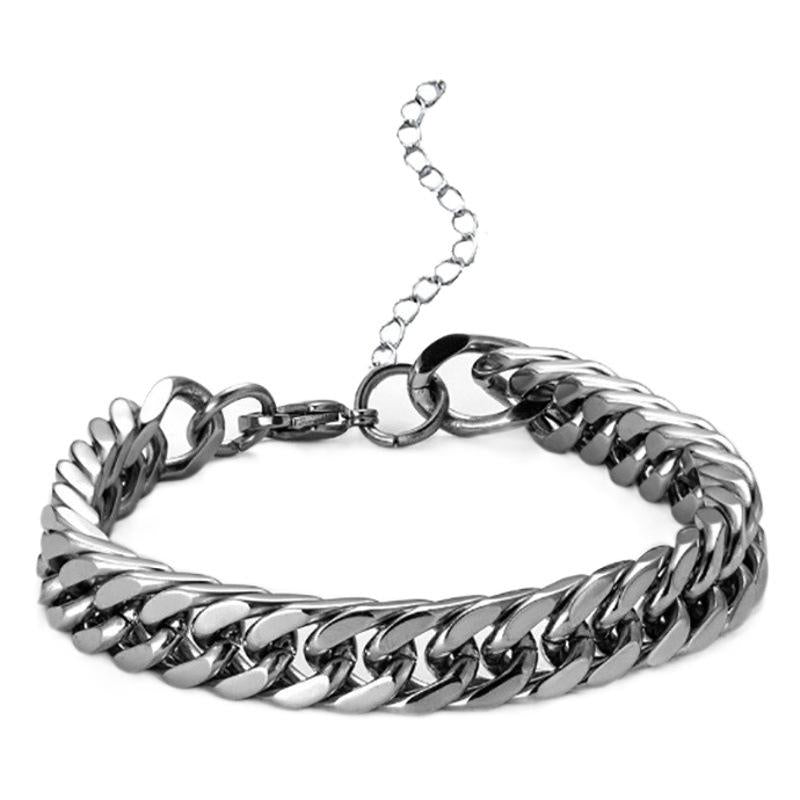 Cuban Chain Necklace Hip Hop Titanium Steel Non-Fading High Street Thick Chain Jewelry Cross-Border Accessories New One-Piece Delivery