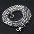 Stainless Steel Dragon Bone Chain Cuban Chain Men's Personality Fashion Necklace Hip Hop Whip Chain Thick Pure Silver Domineering Trendy Men