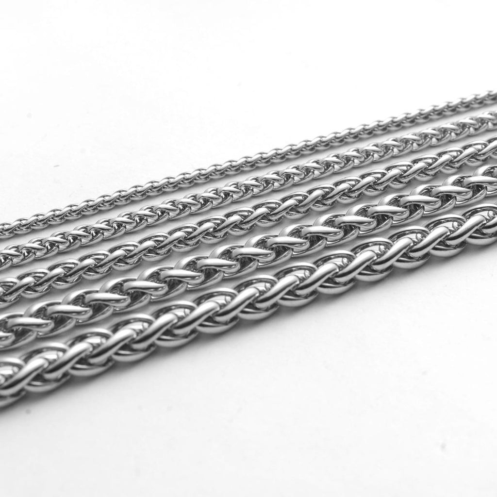 Stainless Steel Dragon Bone Chain Cuban Chain Men's Personality Fashion Necklace Hip Hop Whip Chain Thick Pure Silver Domineering Trendy Men