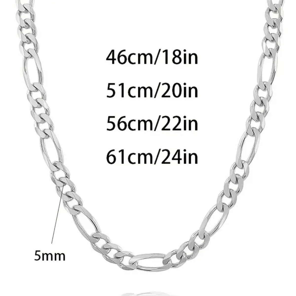 Cross-Border Temu Foreign Trade Hot Mining Cuban Chain Three Rooms One Electroplating 925 Necklace Men and Women Design Personality Flat Chain