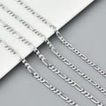 Stainless Steel Cuban Chain Necklace Men's Fashion Trendy Titanium Steel Jewelry Cross-Border Trendy All-Match 3 1nk Figaro Chain