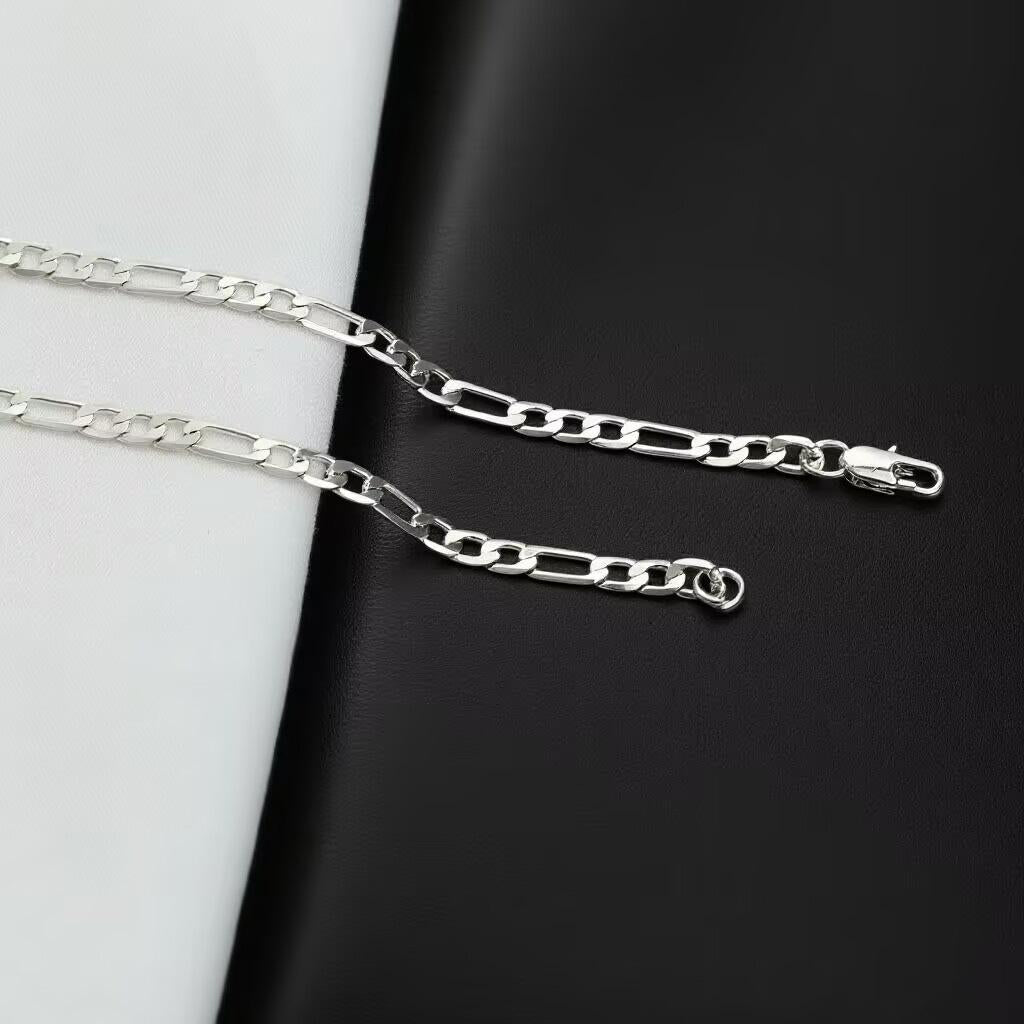 Stainless Steel Cuban Chain Necklace Men's Fashion Trendy Titanium Steel Jewelry Cross-Border Trendy All-Match 3 1nk Figaro Chain