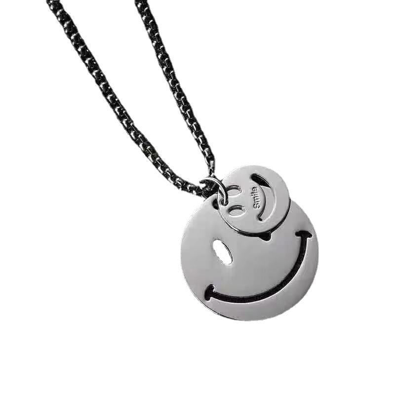 Titanium Steel Necklace Men's Fashion Brand All-Match Clavicle Chain Light Luxury Niche Design High-Grade Cuban Pendant Necklace Accessories