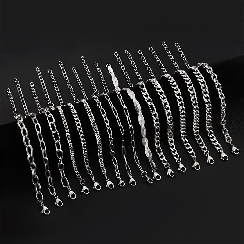 European and American Cross-Border High-Grade Stainless Steel Six-Sided Grinding Cuban Chain Bracelet Hip Hop Simple Men's Titanium Steel Bracelet Wholesale
