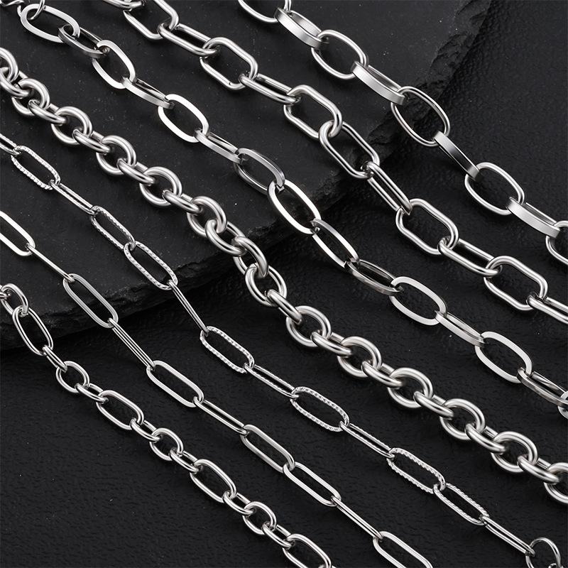 European and American Cross-Border High-Grade Stainless Steel Six-Sided Grinding Cuban Chain Bracelet Hip Hop Simple Men's Titanium Steel Bracelet Wholesale