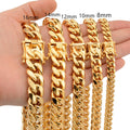 Amazon Wish AliExpress EBay Men's Hip Hop Necklace Cuban Chain Faucet Buckle Necklace Stainless Steel Jmlt
