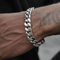 Cuban Chain Bracelet Men's Hip Hop High Street Accessories American Hiphop Cold Trendy Cool Titanium Steel Couple Bracelet