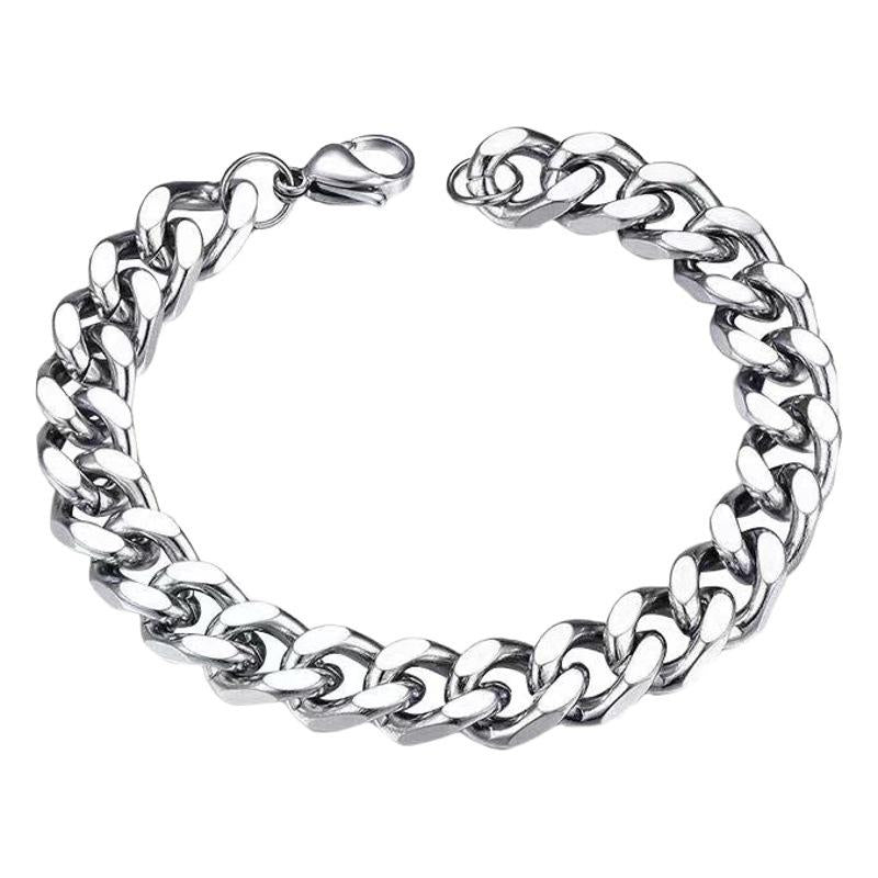 Cuban Chain Bracelet Men's Hip Hop High Street Accessories American Hiphop Cold Trendy Cool Titanium Steel Couple Bracelet