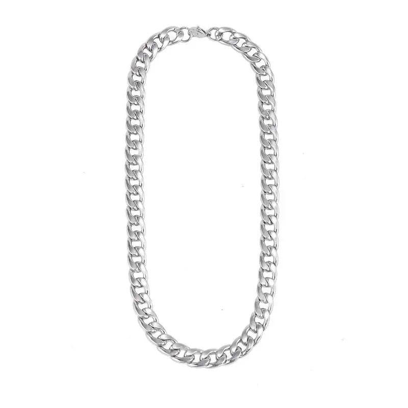 Thick Chain Cuban Chain Necklace Female Men's Fashion Ins European and American Street Hip Hop Sweater Chain Accessories