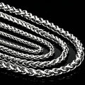 Stainless Steel Cuban Chain 3/4/5/6/7/8mm Men's Necklace Hip Hop Flower Basket Glossy Titanium Steel Bracelet Bare Chain