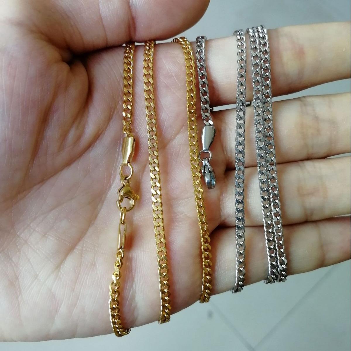 Stainless Steel 3mm4 Surface Grinding Cuban Necklace Lobster Buckle 5mm Wide Chain Men's Electroplated 18K Gold Surface Cuban Chain