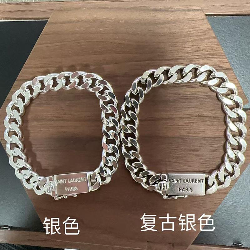 Xiangqi Vintage Punk Cuban Chain Woven Light Horse Whip Chain Bracelet Personalized Design Trendy Hip Hop Factory Direct Sales
