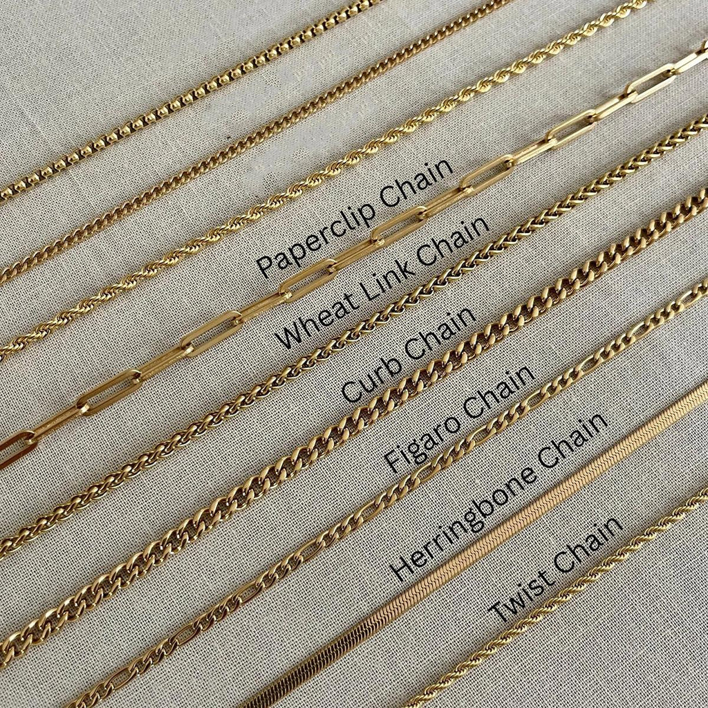 European and American 18K Gold Plated Non-Fading Ins Style Fashion Women's Necklace Clavicle Chain Plain Chain Stainless Steel Blade Chain DIY