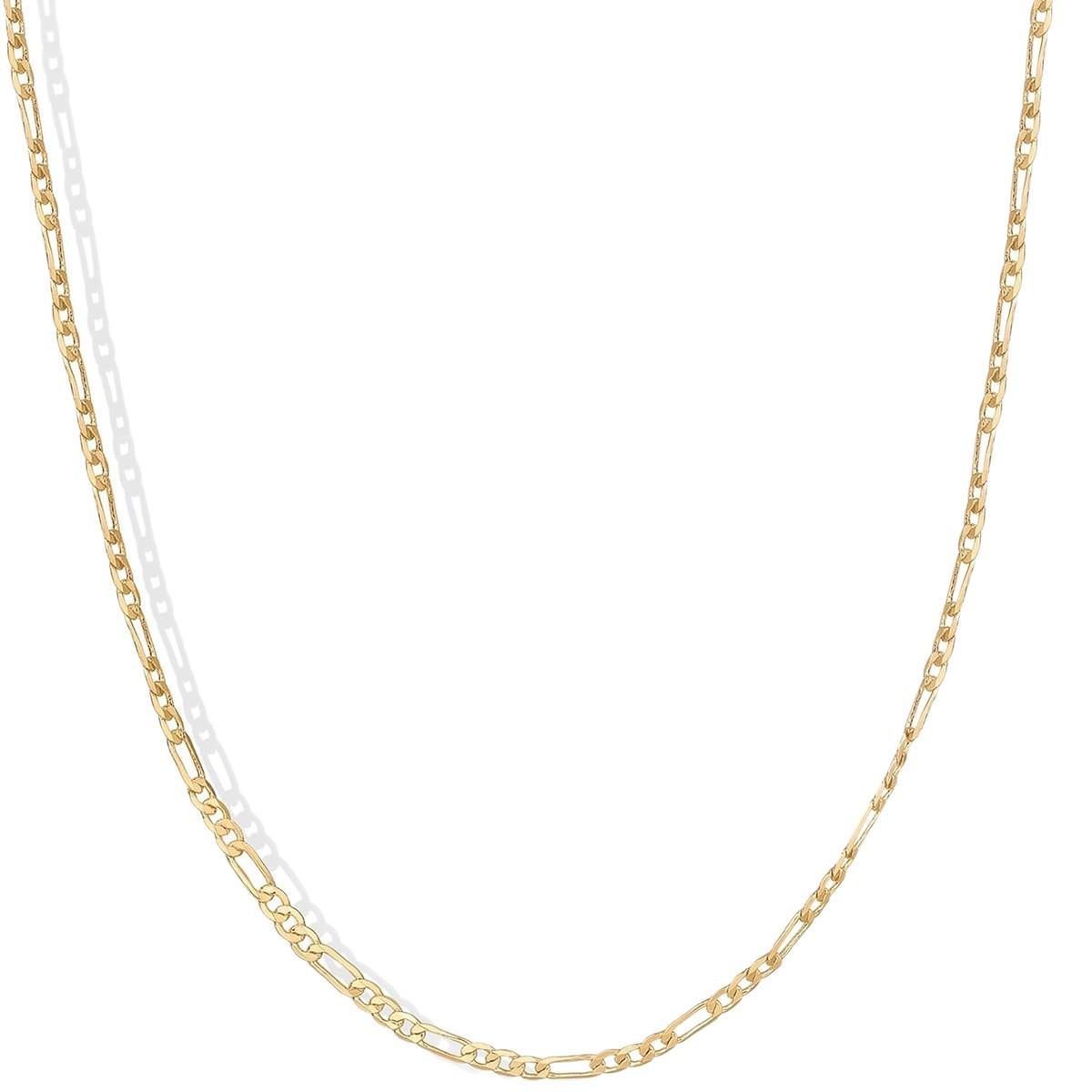 European and American 18K Gold Plated Non-Fading Ins Style Fashion Women's Necklace Clavicle Chain Plain Chain Stainless Steel Blade Chain DIY