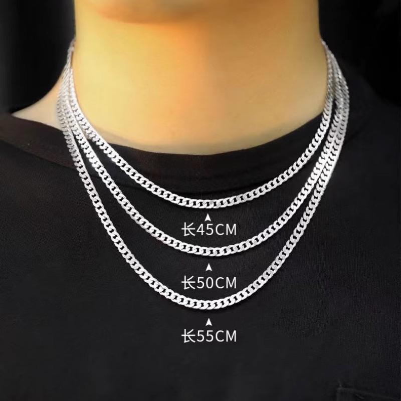 Boutique Cuban Dongguan Titanium Steel Necklace Men's Trendy Hip Hop Versatile High-Grade Sensory Chain Clavicle Chain Holiday Gift