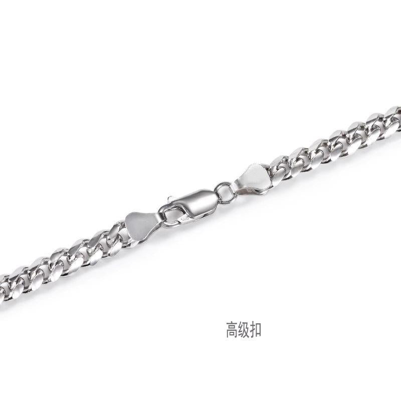 Boutique Cuban Dongguan Titanium Steel Necklace Men's Trendy Hip Hop Versatile High-Grade Sensory Chain Clavicle Chain Holiday Gift