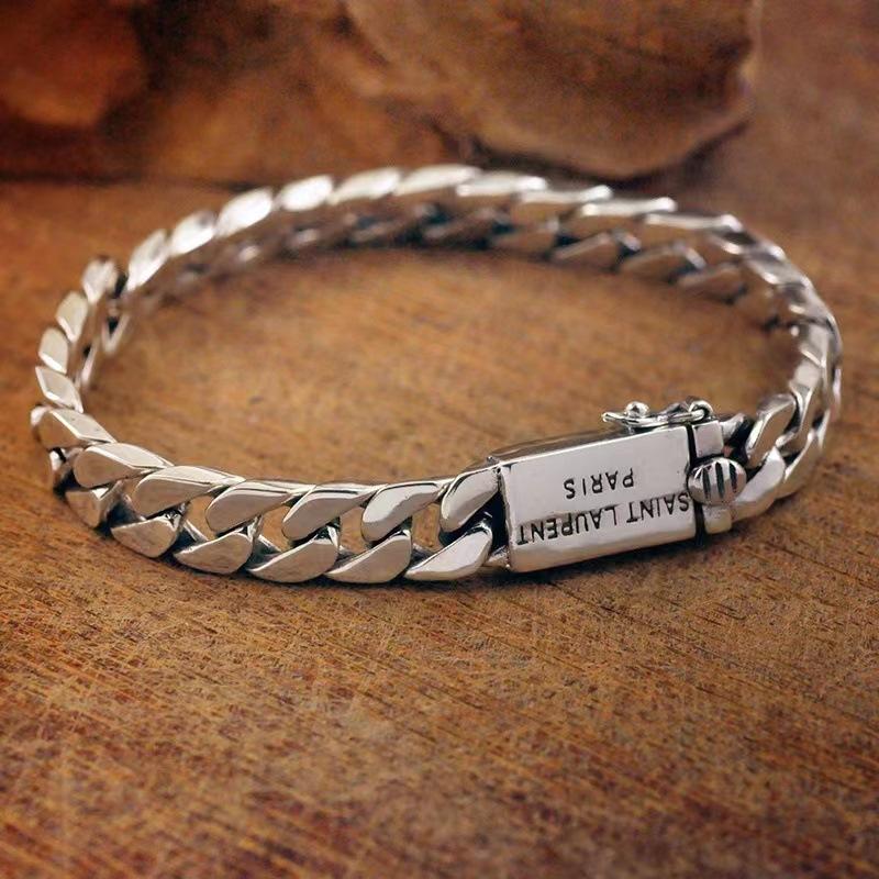 New Retro Punk Cuban Chain Woven Nude Chain Men's Bracelet Personality Design Fashion Xi Match Grade
