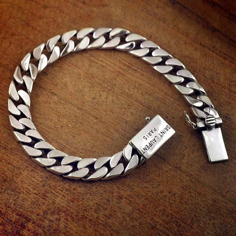 New Retro Punk Cuban Chain Woven Nude Chain Men's Bracelet Personality Design Fashion Xi Match Grade