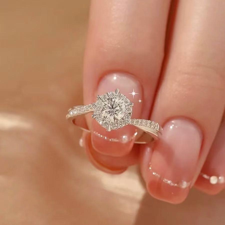 Wedding Ring Couple Simulation Wedding Ring Engagement Diamond Female Fake Ring Engagement Proposal Ceremony Scene