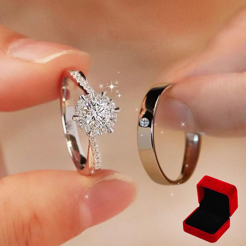 Wedding Ring Couple Simulation Wedding Ring Engagement Diamond Female Fake Ring Engagement Proposal Ceremony Scene