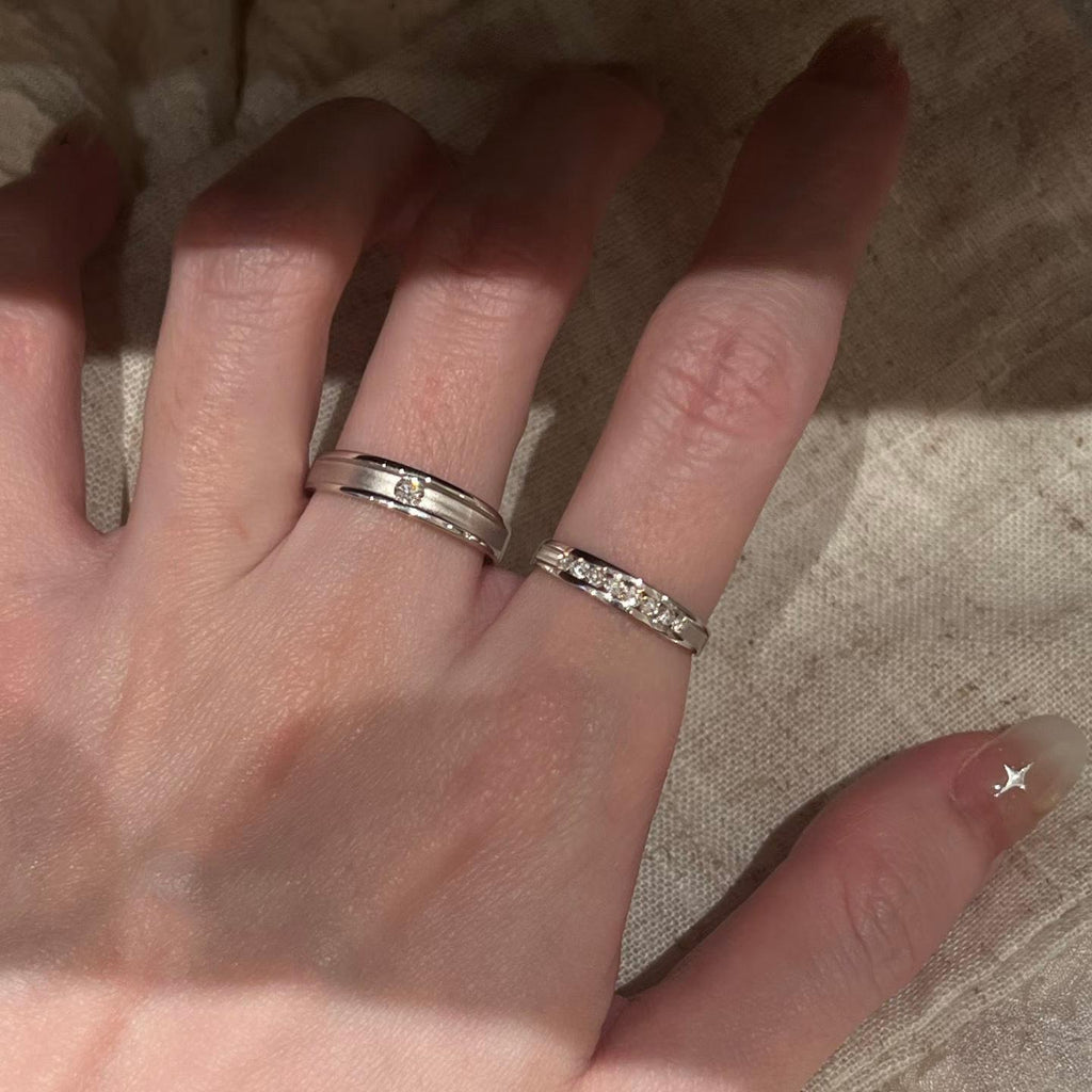 Niche Design Zircon Open Ring Female Cold Wind High Sense Stacked Index Finger Ring Light Luxury Ins Style Ring