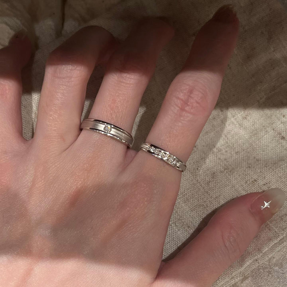 Niche Design Zircon Open Ring Female Cold Wind High Sense Stacked Index Finger Ring Light Luxury Ins Style Ring
