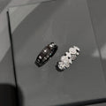 Simanxing Snow White Black Warrior Ring Super Flash Zircon Niche Light Luxury Fashion High Sense Couple Ring