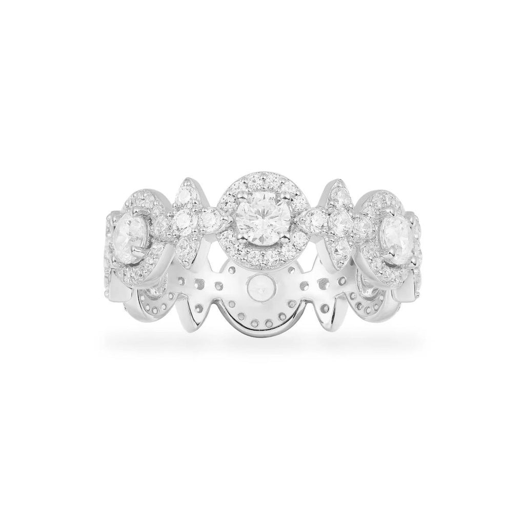 Simanxing Snow White Black Warrior Ring Super Flash Zircon Niche Light Luxury Fashion High Sense Couple Ring