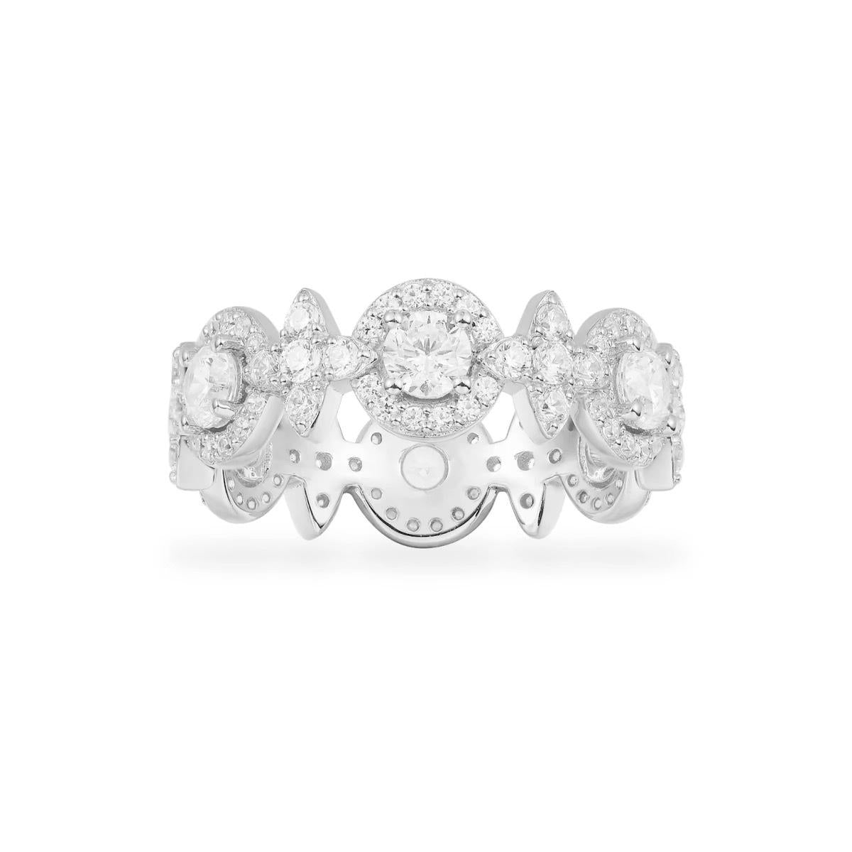 Simanxing Snow White Black Warrior Ring Super Flash Zircon Niche Light Luxury Fashion High Sense Couple Ring