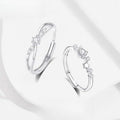 Planet Travel Diamond Cross Ring Couple Ring Fashion All-Match Light Luxury Ring Zircon Ring Opening Adjustable