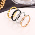 Japanese and Korean Foreign Trade Simple Titanium Steel Ring Glossy Diamond Ring Female Couple Ring Fine Stainless Steel Ring Jewelry