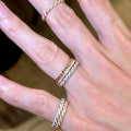 Stacked Twist Ring Female Full Diamond Twisted Rope Ring Zircon Mobius Ring Index Finger Ring Exquisite Broken Diamond Small Row Diamond