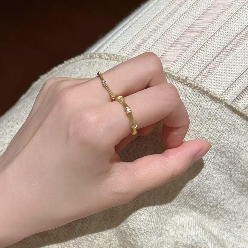 925 Sterling Silver New Brushed Ring Women's Non-Fading Light Luxury High-Grade Sense Niche Design Cross Zircon Open Ring
