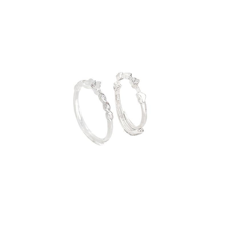 INS Style Silver Zircon Ring Female Light Luxury Niche High Sense Open Ring Ring Versatile Temperament Bracelet Wholesale
