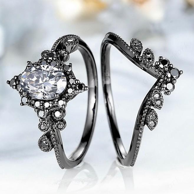 Sanjie Cross-Border Hot Sale Luxury Engagement Ring European and American Women's Wedding Couple Ring Fashion Zircon Ring Set