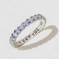 Cao Shi Wish New Starry Women's Ring Group Inlaid Full Circle Simulation Zircon Ring Light Luxury Fashion Row Ring
