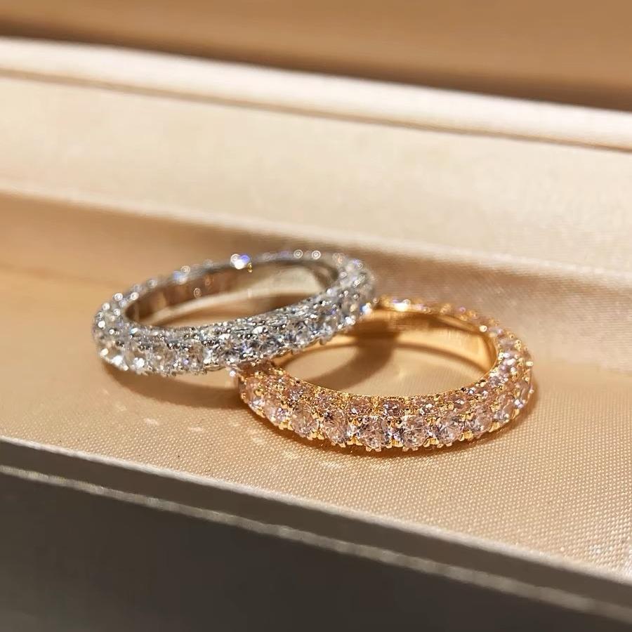 Women's Stone-Inlaid Ring Zircon Ring Jewelry Factory Shipment Women's Stone Ring Foreign Trade Classic