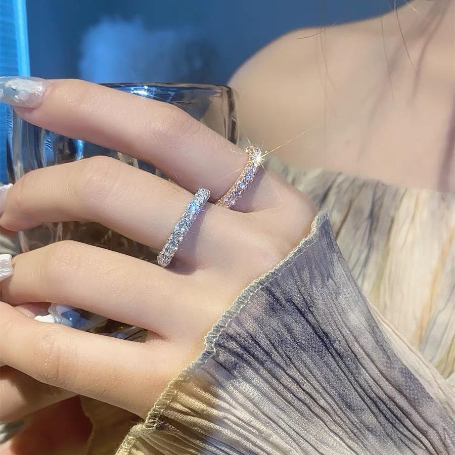 Women's Stone-Inlaid Ring Zircon Ring Jewelry Factory Shipment Women's Stone Ring Foreign Trade Classic