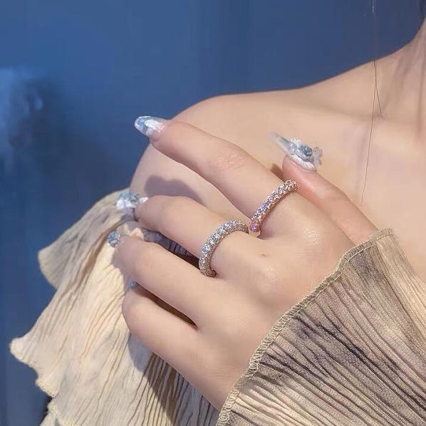 Women's Stone-Inlaid Ring Zircon Ring Jewelry Factory Shipment Women's Stone Ring Foreign Trade Classic