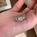 Mid-Ancient Vintage Hollow Lace Ring Light Luxury High-Grade Sense Buqi Style Zircon Open Ring