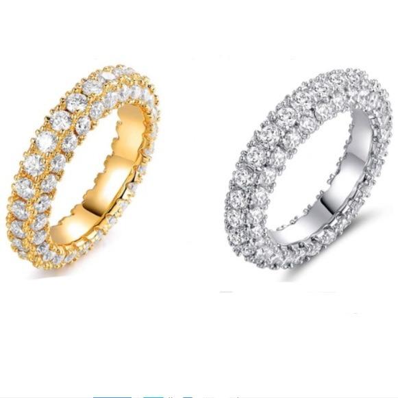 Women's Stone-Inlaid Ring Zircon Ring Jewelry Factory Shipment Women's Stone Ring Foreign Trade Classic