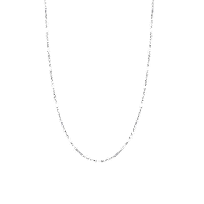 Super Flash Thin Piece Plain Chain Necklace Female Niche Ins Style Stackable Light Luxury Fashion Design Flash Bare Chain Clavicle Chain