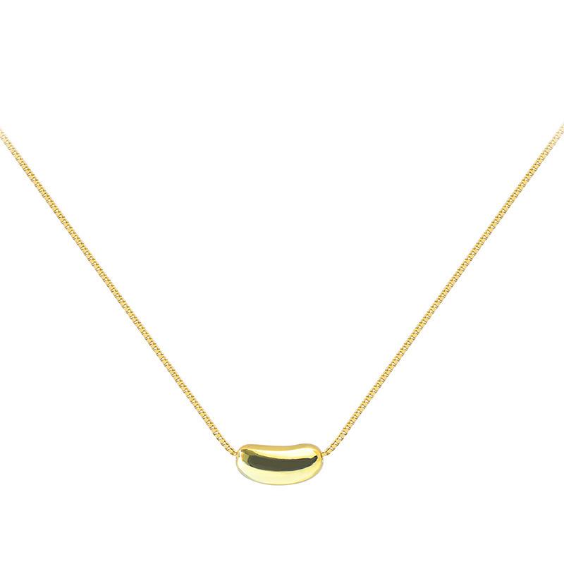 Titanium Steel Necklace Korean Lovesick Bean Pendant Clavicle Chain Internet Celebrity Simple Temperament Choker Cold Style Temperament Necklace