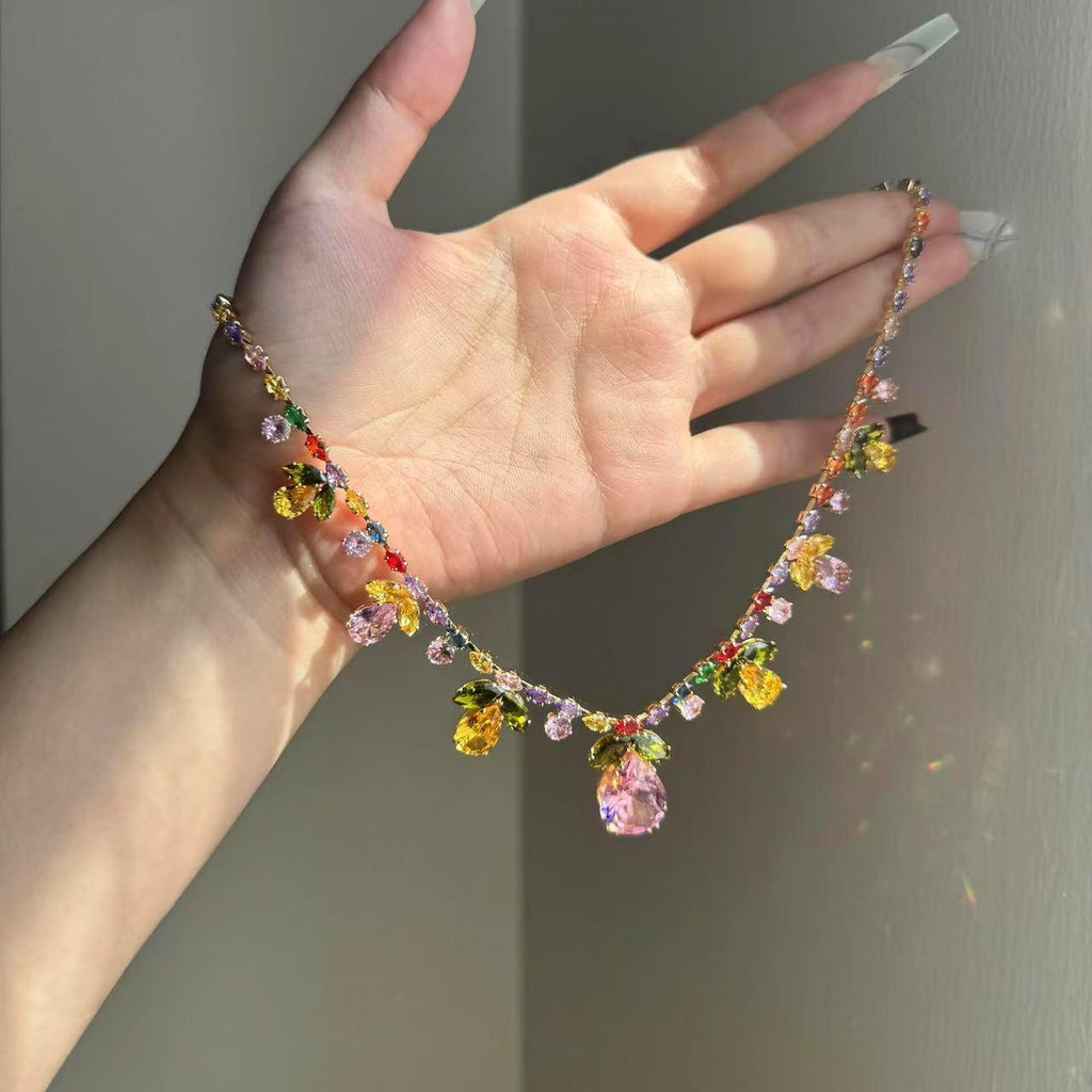 Sweet Cool Hot Girl Choker Butterfly Pendant Necklace Female Hot Fashion Heavy Industry Tassel Retro Necklace Clavicle Chain