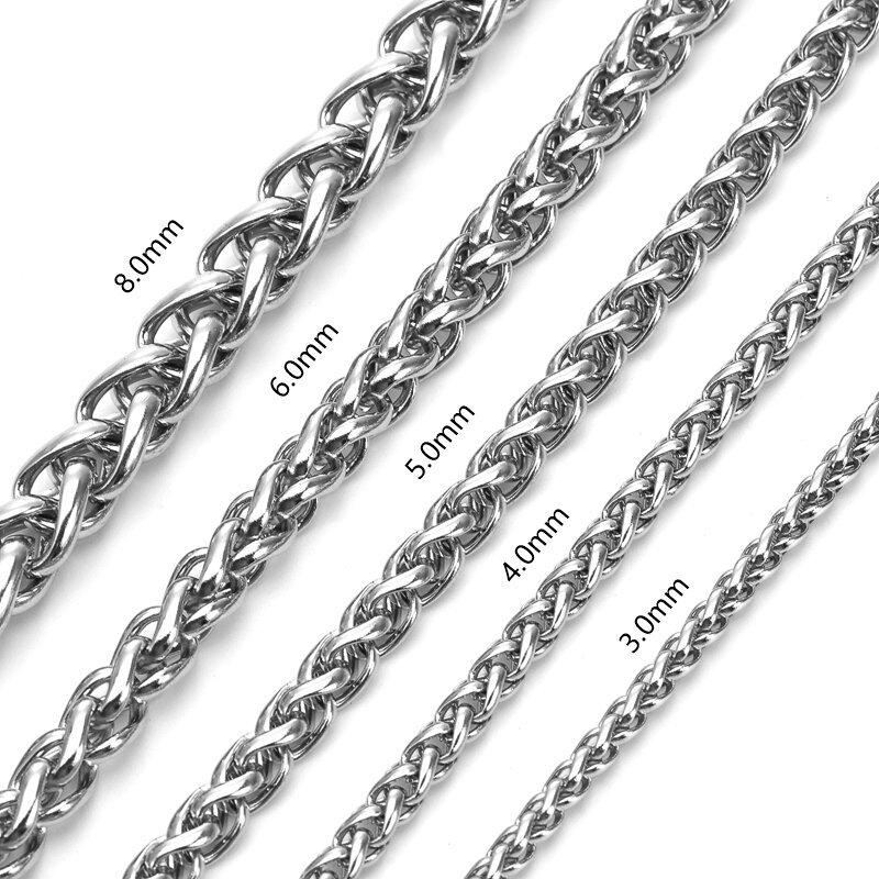Stainless Steel Keel Necklace Fashionable Simple All-Match DIY Titanium Steel Chain Basket Chain Non-Fading Pendant Chain