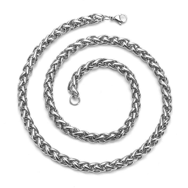 Stainless Steel Keel Necklace Fashionable Simple All-Match DIY Titanium Steel Chain Basket Chain Non-Fading Pendant Chain