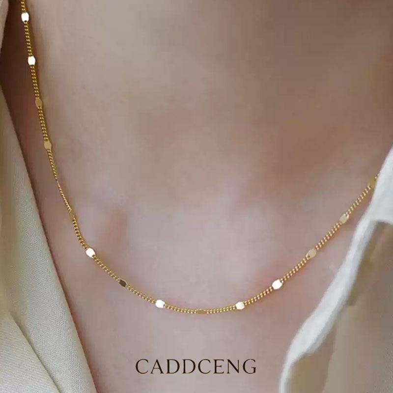 Simple Plain Chain Starry O-Word Chain Lip Chain Titanium Steel Necklace Side Chain Snake Bone Chain Box Chain All-Match Accessories
